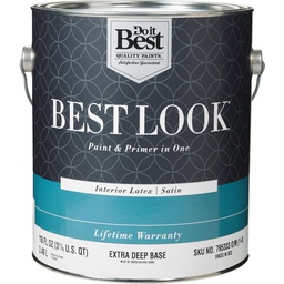 [HW33W0803-16] ****Best Look Latex Paint &amp; Primer In One Satin Interior Wall Paint, Extra Deep Base, 1 Gal