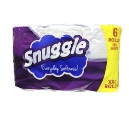 [91-001-06-000] Snuggle bath Tissue 6pk 280sheets 2 ply