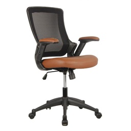 [ZCH-8030-BRN   RTA-8030-BRN] Techni Mobili Mid-Back Mesh Task Office Chair, Brown/ Black