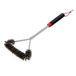 [6278] ****Weber 18 In. Stainless Steel Bristles 3-Sided Grill Cleaning Brush