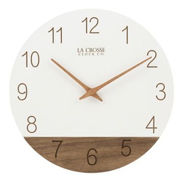 [404-3630B] La Crosse Sierra Wood Wall Clock 12 In.