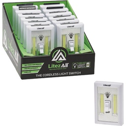 [20756] LitezAll COB LED Wireless Light Switch 200 Lm. White