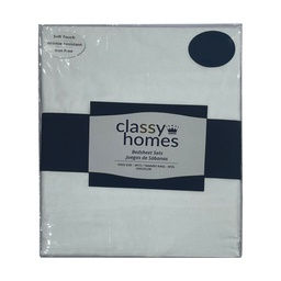 [709-SOLIDPDQ-K CHKSSU24079] Classy Homes Solid King Sheet Set