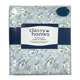 [CHTSSPD24080] Classy Homes Printed Twin Sheet Set