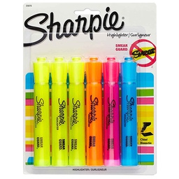 [040 5876/1794214/25876PP] ****Sharpie Highlighters Assorted Colours, Set of 6