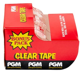 [085 4310/5169-PGM] PGM Clear Tape 3pk