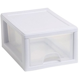 [20518006] Sterilite 6 Quart Stackable Storage Drawer 8 In. x 6 In. x 12 In. White
