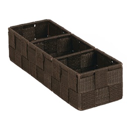 [713501-BR] ****Home Impressions 3.25 In. W. x 2.25 In. H. x 9.5 In. L. Woven Storage Tray, Brown