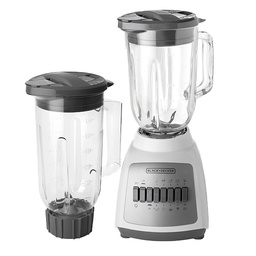 [BLBD210GPW-PR] Black &amp; Decker 10-Speed Blender with Glass and Plastic Jars