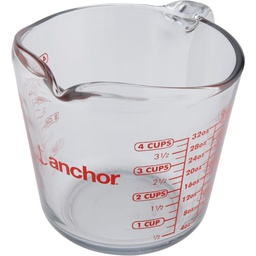 [55178AHG17] ****Anchor Hocking 4 Cup Clear Glass Measuring Cup