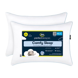 [990014048 / 1643109] Serta Perfect Sleeper Comfy Sleep Eco-Friendly Bed Pillow, 2 Pack