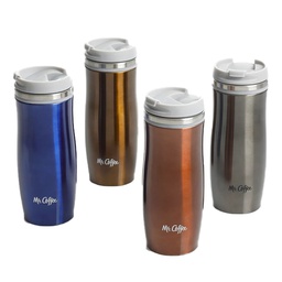 [124439.01] Mr. Coffee Kendrick Thermal Tumbler with Lid 12.5oz - Double Wall - Vacuum Sealed - Assorted Colours
