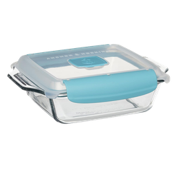 [14017L20] Anchor Hocking 8 In. Square Cake Dish w/TrueLock Lid