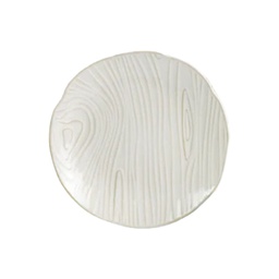 [77539.12-2] Martha Stewart Medium Plate White Wood Pattern