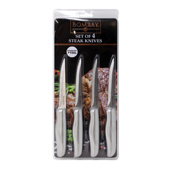 [BK38198] Bombay Steak Knives Set of 4, Stainless Steel