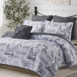 [15223BON-K / BCSQ41624] Brighton Home Collection 6pc King Comforter Set, Bon Voyage