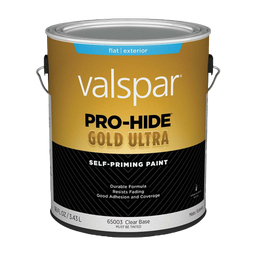 [028.0065003.007] ****Valspar Pro-Hide Gold Ultra Latex Exterior Flat Paint, Clear Base, 1 Gal.