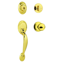 [96870-088] ****Kwikset Dakota Entry Handle Set, Polished Brass 96870-088 687DAXP 3 SMT