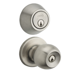 [91180-005] GEO Entry Ball Door Knob Combo Double Cylinder 91180-005