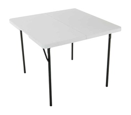 [80100] Lifetime 37-In. Square Light Commercial Fold-in-Half Table, White Granite