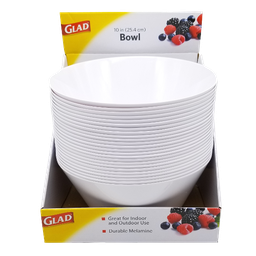 [GLD-70014] ****Glad Melamine Salad Bowl 10in, White