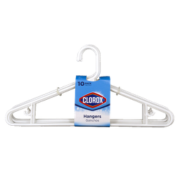 [CLX-76116] Clorox Plastic Hangers 10pk, White