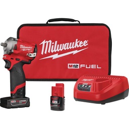 [2554-22] ****Milwaukee M12 FUEL 12 Volt Lithium-Ion Brushless 3/8 In. Stubby Cordless Impact Wrench Kit