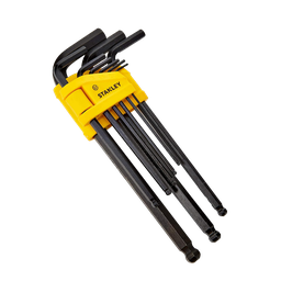 [69-256] ****Stanley 9 Piece Metric Round End Long Hex Key Set