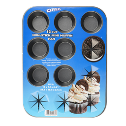 [OR1031] ****Oreo 12-cup Mini Cupcake Pan 25.5x19.5x2.1cm