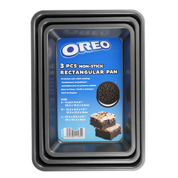 [OR1046] ****Oreo Set of 3 Rectangular Baking Pans