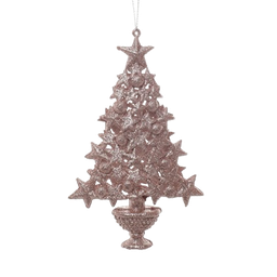 [831-XMTX215-1290Z1] Miro Christmas Ornament 15x9x3cm Champagne