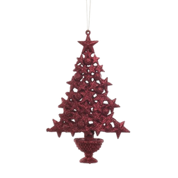 [831-XMTX215-1290A] Miro Christmas Ornament 15x9x3cm Red