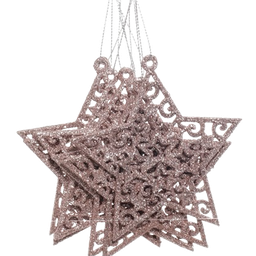 [831-XMTX215-1328Z1] Miro Christmas Ornament 10x9.5x.3cm Champagne