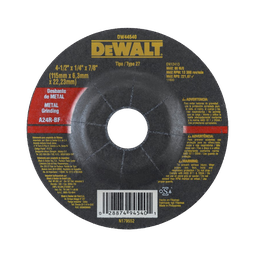 [DW44540-PH] ****Dewalt TYPE 27 Metal Grinding Disc 4 1/2 x 1/4 7/8 In.
