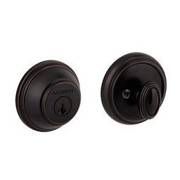 [93800-009 / 380 RDB 11P SMT] Baldwin Prestige Single Cylinder Round Deadbolt, Venetian Bronze