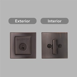 [93800-014 / 380SDB 11P SMT] Baldwin Prestige Spyglass Single Cylinder Front Door Deadbolt, Venetian Bronze