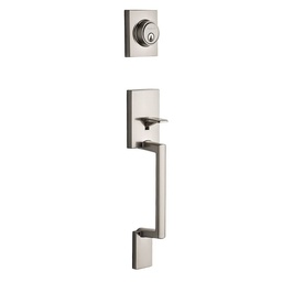 [96870-142] ****Kwikset Branton Front Entry Handleset With Deadbolt, Satin Nickel