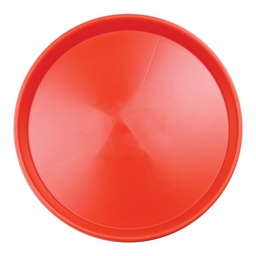 [ZP-16R / 200-09466 - single] ****Nesco Plastic Round Serving Tray 16 In., Red