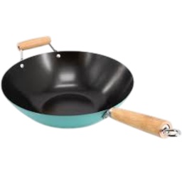 [141039.01] Martha Stewart Everyday Clarkston Wok 14 In. Non-Stick Teal/ Black