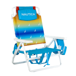 [NTBC23RJ] Nautica Beach Chair 5-Position, Rainbow J-Class