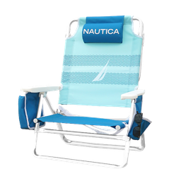 [NTBC23JCBBB] Nautica Beach Chair 5-Position, Blue Wave J-Class