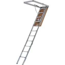 [AL2540MG / AA2510 / 2129773] Louisville Elite Aluminum Attic Stairs with Aluminum Frame &amp; Aluminum Rail 7 Ft. 8 In. to 10 Ft. 3 In. 25-1/2 In. x 54 In., 375 Lb. Load