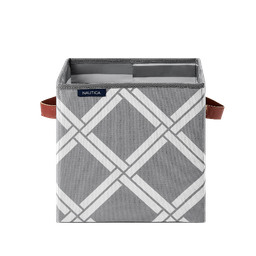 [21A331-CG] Nautica Folding Storage Cube, Gray Weave