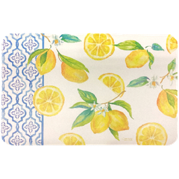 [731-17400056] Counter Art Reversible Easy-Care Placemat, Lovely Lemons