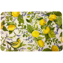 [731-17400080] Counter Art Reversible Easy-Care Placemat, Watercolor Lemons