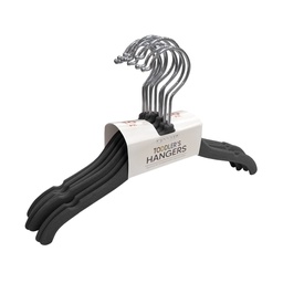 [307828] Kennedy Home Collection Children's Velvet Hangers 10pk, Black