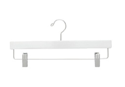 [7955-WHITE] Kennedy Home Wooden Pants/ Skirt Hangers 3pk, White