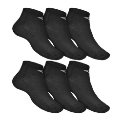 [EVSX6P4013-BK] Everlast Ankle Socks Poly 6-Pack (Size 10-13) Black