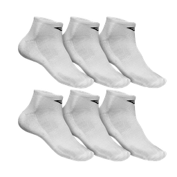 [EVSX6P4013-WT] Everlast Ankle Socks (Size 10-13) Poly 6-Pack, White