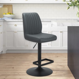 [T-1305N MPBS27324] Mobel Pedestal Bar Stool, Dark Grey